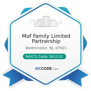 A full table matching a size standard with each NAICS Industry or U. . Naics code for family limited partnership